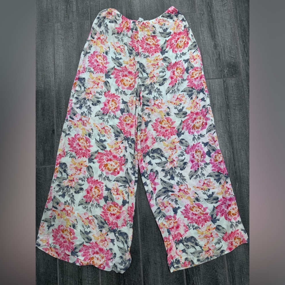 Z Supply Lightweight Floral Wide Leg Palazzo Pants Small‎
